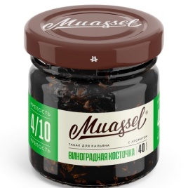 Табак для кальяна Muassel 4/10 Grape Seed Виноградная косточка, 40 гр