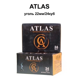 Уголь для кальяна ATLAS размер 22 мм, 24 кубиков