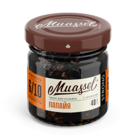 Табак для кальяна Muassel Strong 6/10 Papaya Папайя, 40 гр