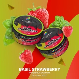Табак для кальяна Spectrum Hard Basil Strawberry, 25
