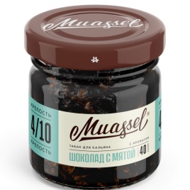 Табак для кальяна Muassel 4/10 Шоколад с мятой, 40 гр