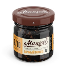 Табак для кальяна Muassel Strong 6/10 Juicy Mango Сочный манго, 40 гр