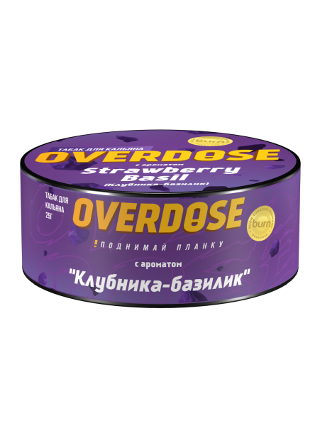 Табак для кальяна Overdose Strawberry Basil, 25 гр фото 1