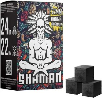 Уголь д/кальяна Shaman размер 22 мм, 24 кубиков фото 1
