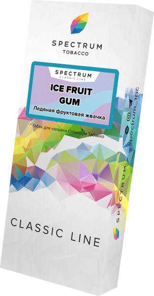 Табак для кальяна Spectrum Classic Ice Fruit Gum, 100 гр фото 1