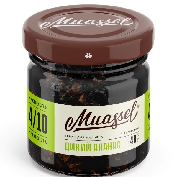 Табак для кальяна Muassel 4/10 Wild Pineapple Дикий ананас, 40 гр фото 1