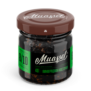 Табак для кальяна Muassel Extra Strong 8/10 Grape Seed Виноградная косточка, 40 гр фото 1
