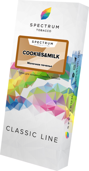 Табак для кальяна Spectrum Classic Cookies & Milk, 100 гр фото 1