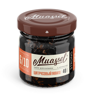 Табак для кальяна Muassel Strong 6/10 Citrus Mango Цитрусовый манго, 40 гр фото 1
