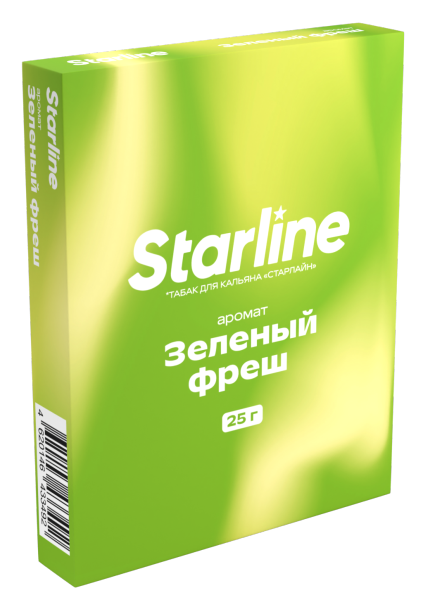 Табак для кальяна STARLINE Зеленый Фреш, 25 гр фото 1