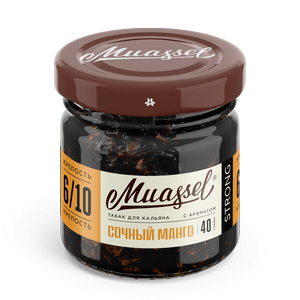 Табак для кальяна Muassel Strong 6/10 Juicy Mango Сочный манго, 40 гр фото 1